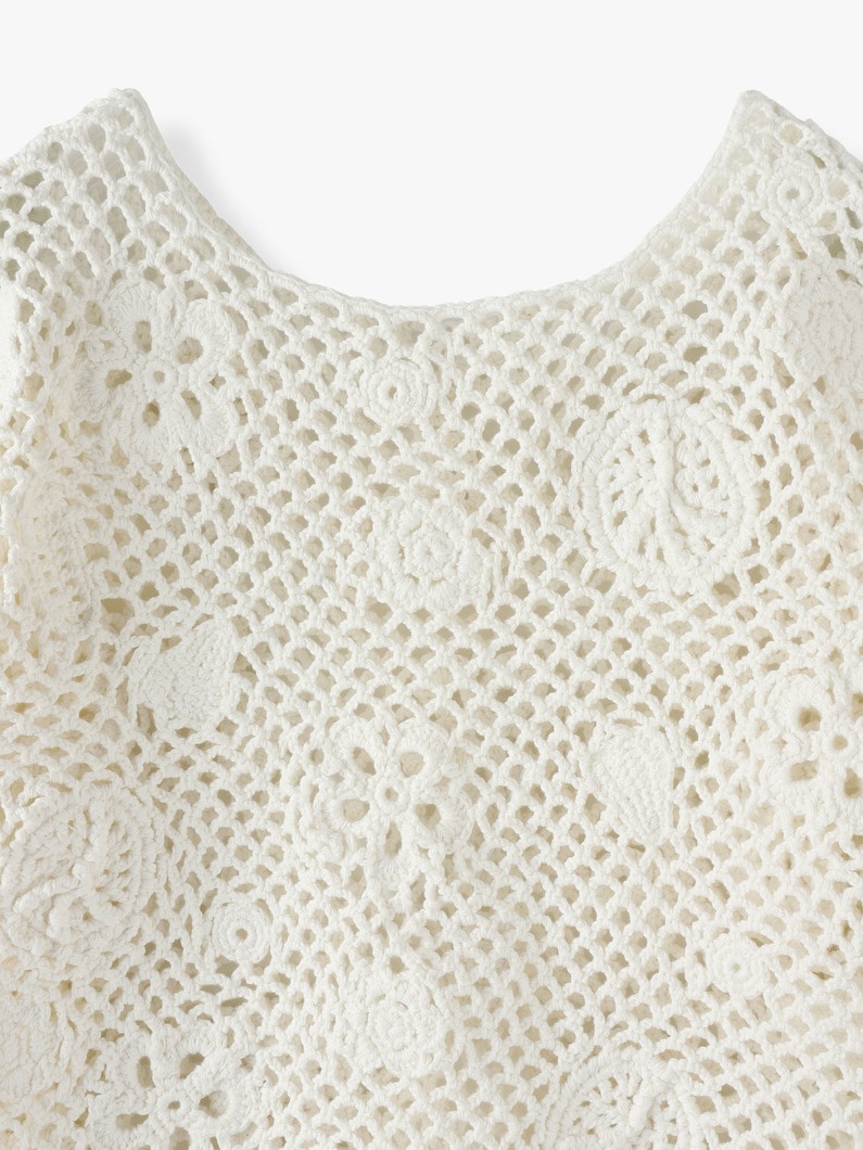 Organic Cotton Motif Knit Pullover 詳細画像 charcoal gray 5