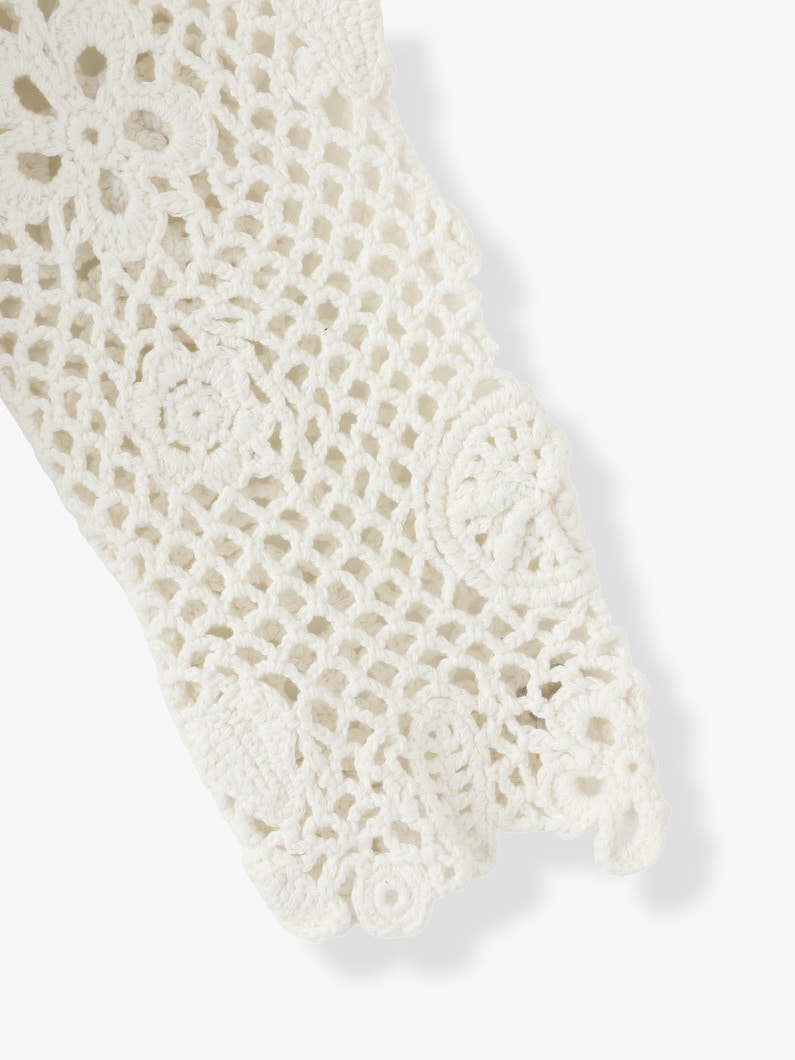 Organic Cotton Motif Knit Pullover 詳細画像 white 7