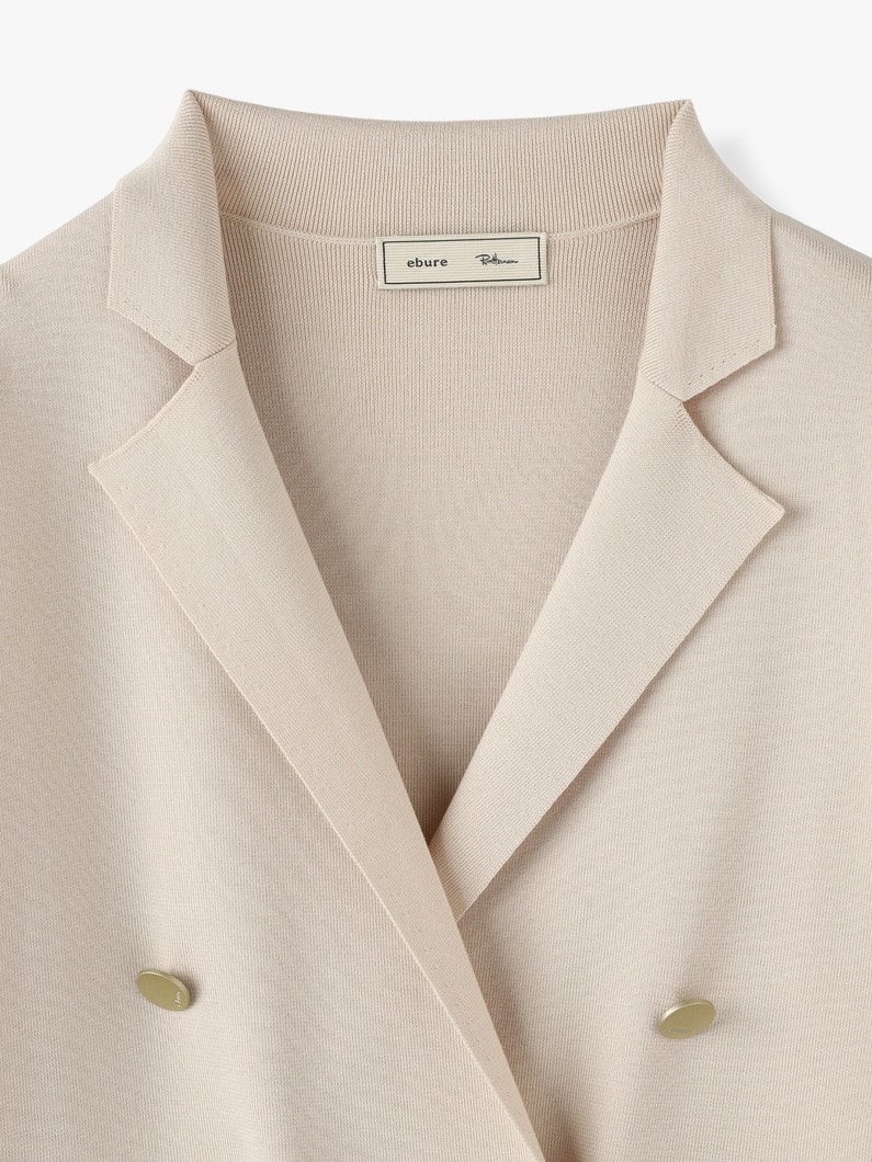 Cotton Silk Knit Jacket Top (beige) 詳細画像 beige 6