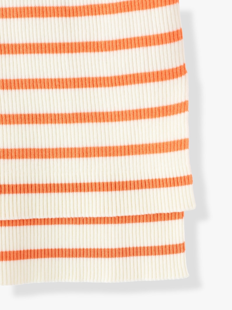 Giza Boat Neck Pullover (orange stripe) 詳細画像 orange 7