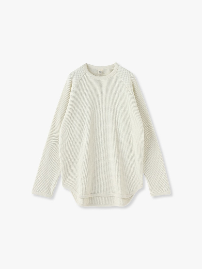 Lustrous Waffle Pullover 詳細画像 ivory 1