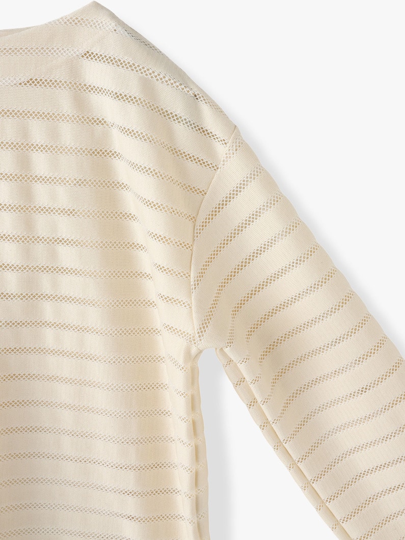 See Through Striped Top 詳細画像 ivory 4