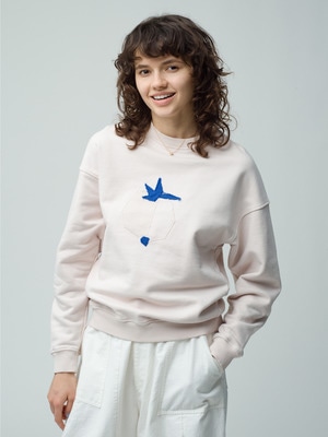 Piazza Ultra Fruit Patch Sweat Pullover 詳細画像 ivory