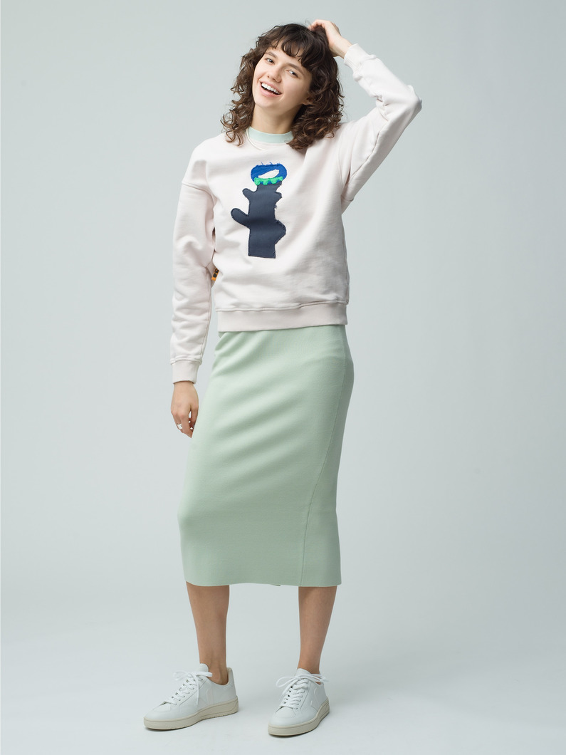 Piazza Flower Patch Sweat Pullover 詳細画像 ivory 4