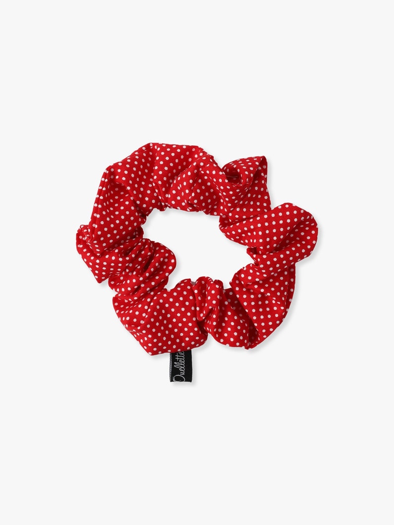 Cotton Dotted Print Scrunchie 詳細画像 red 1