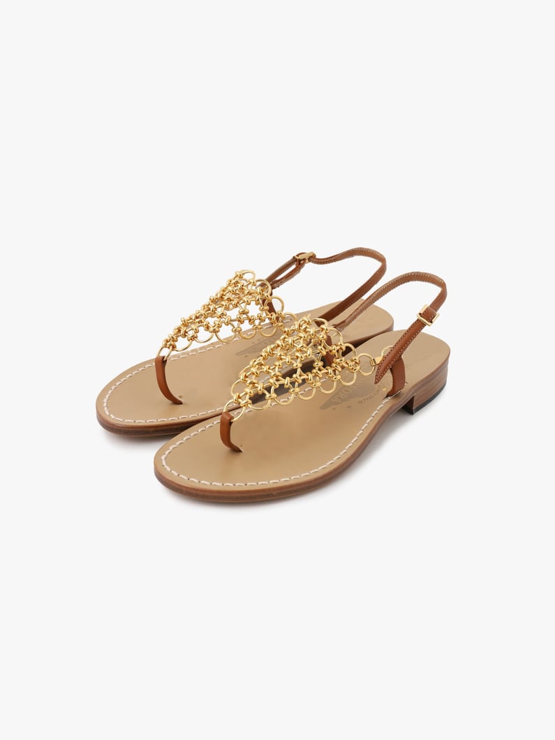 K Gold Sandals (Pre-order) 詳細画像 brown 1