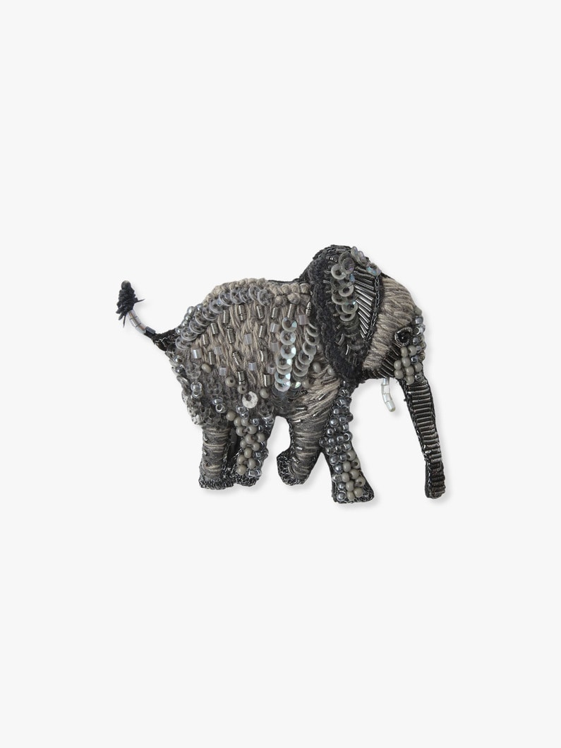 Savanna Elephant Brooch 詳細画像 gray 1
