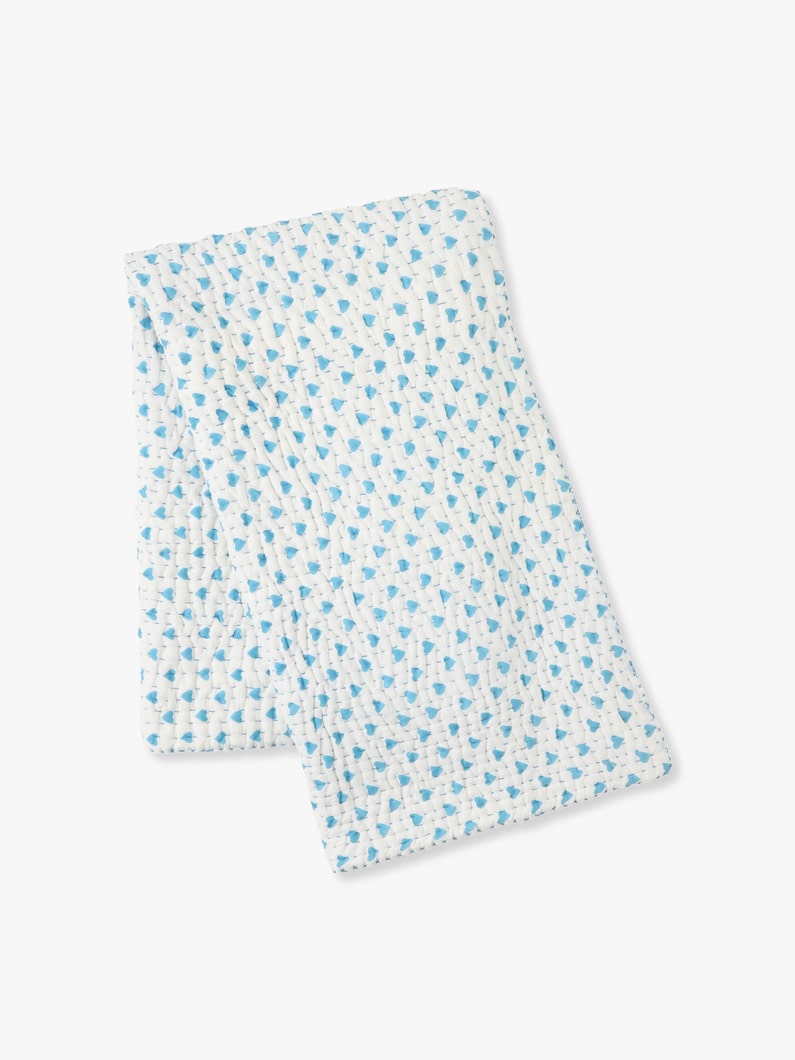 Medium Quilt Blanket (Cornflower Blue＆Violet Aneeza Print) 詳細画像 blue 2