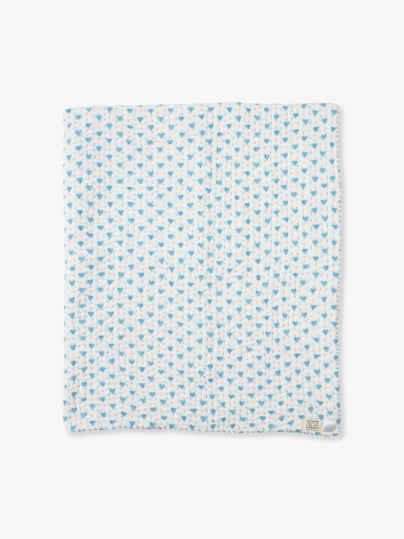 Medium Quilt Blanket (Cornflower Blue＆Violet Aneeza Print) 詳細画像 blue 4