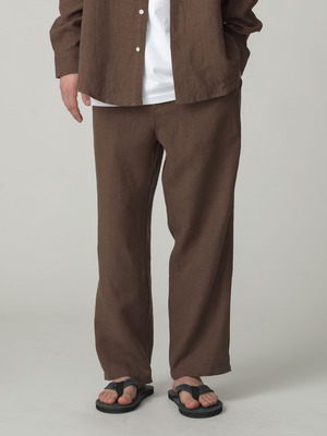 Linen Easy Pants 詳細画像 brown
