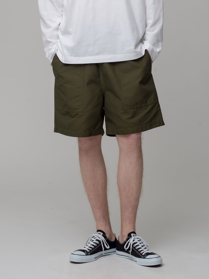 Cotton Nylon Shorts 詳細画像 khaki 1