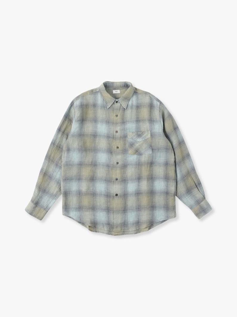 Ombre Checked Shirt 詳細画像 green 2