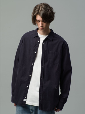 Luke with R Embroidery Shirt 詳細画像 navy
