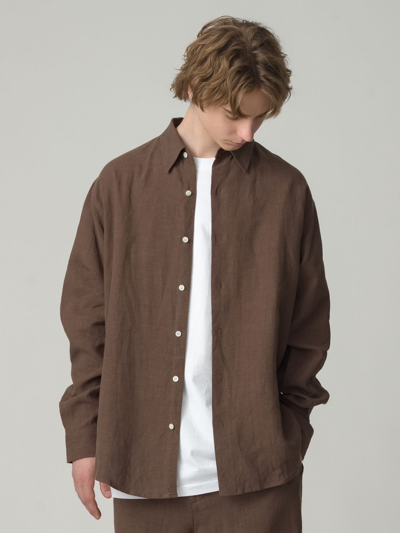 Linen Shirt 詳細画像 brown 1
