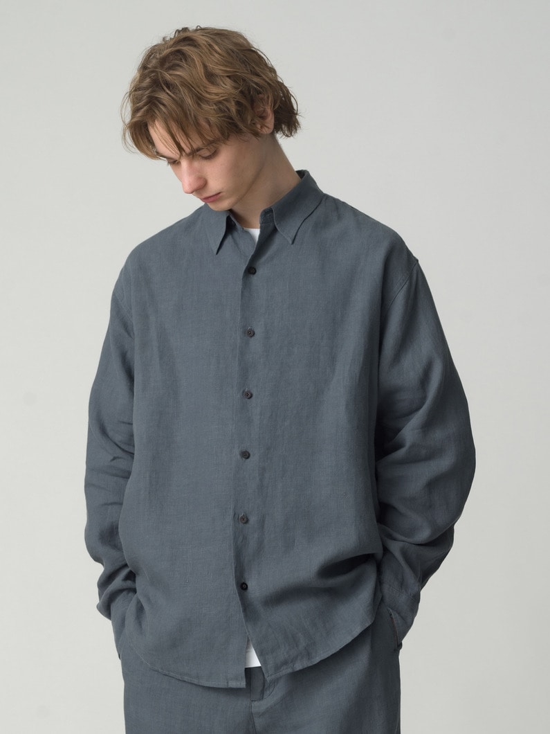 Linen Shirt 詳細画像 gray 1