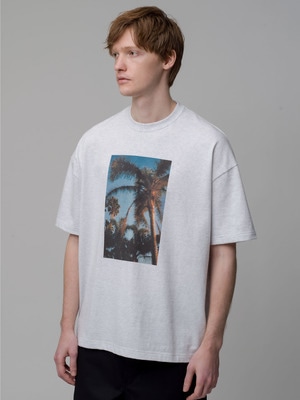 Jerry Buttles Tee (palm tree) 詳細画像 top gray