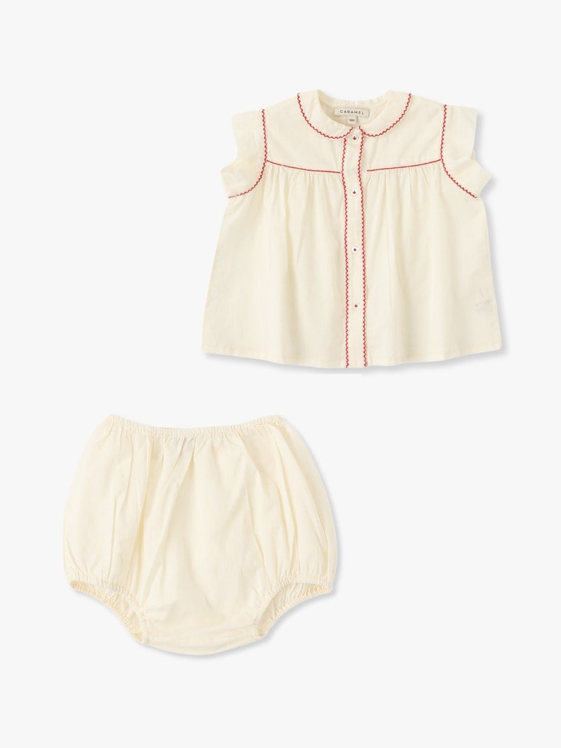 Lemongrass Shirt＆Shorts Set 詳細画像 off white 1