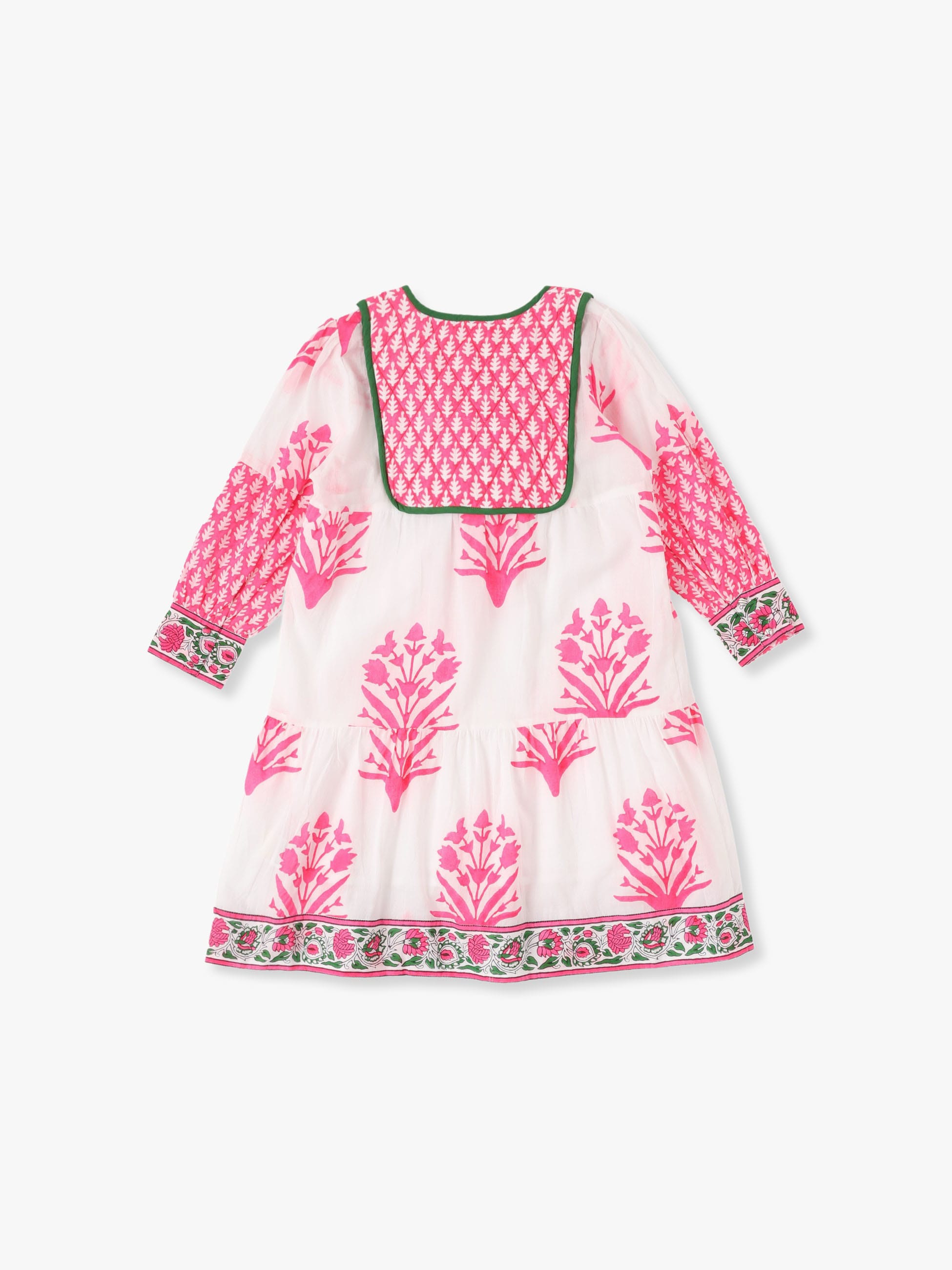 Kids Jodhpur Print Dress (pink)｜SZ Blockprints(エスゼット 