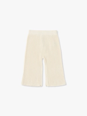 Essential Rib Knit Cropped Pants 詳細画像 off white