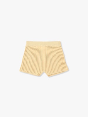 Essential Rib Knit Shorts 詳細画像 light yellow