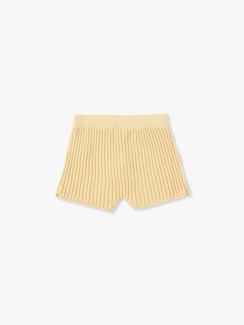 Essential Rib Knit Shorts 詳細画像 light yellow 2