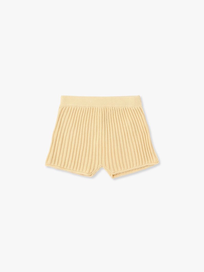 Essential Rib Knit Shorts 詳細画像 light yellow 1
