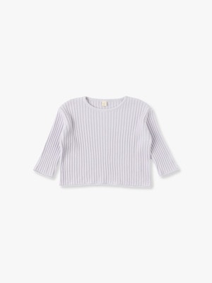 Essential Rib Knit Pullover 詳細画像 purple