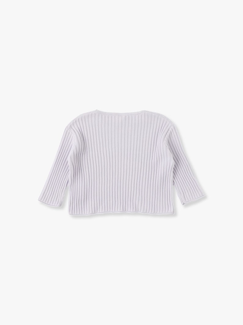 Essential Rib Knit Pullover 詳細画像 purple 2