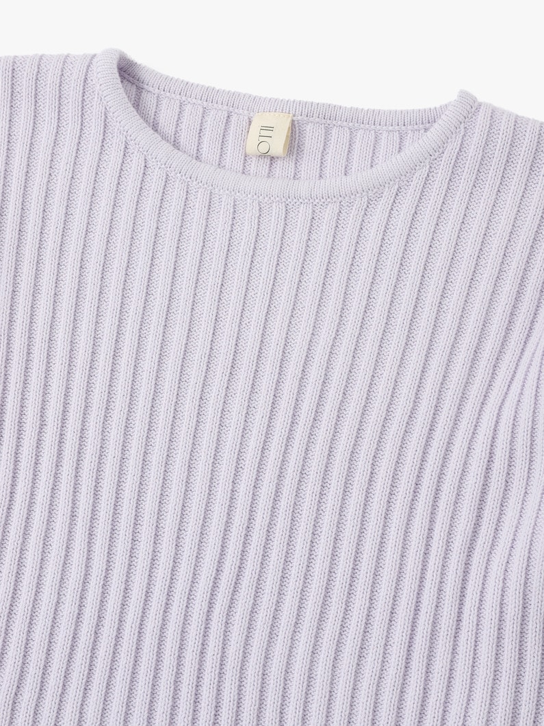 Essential Rib Knit Pullover 詳細画像 purple 3