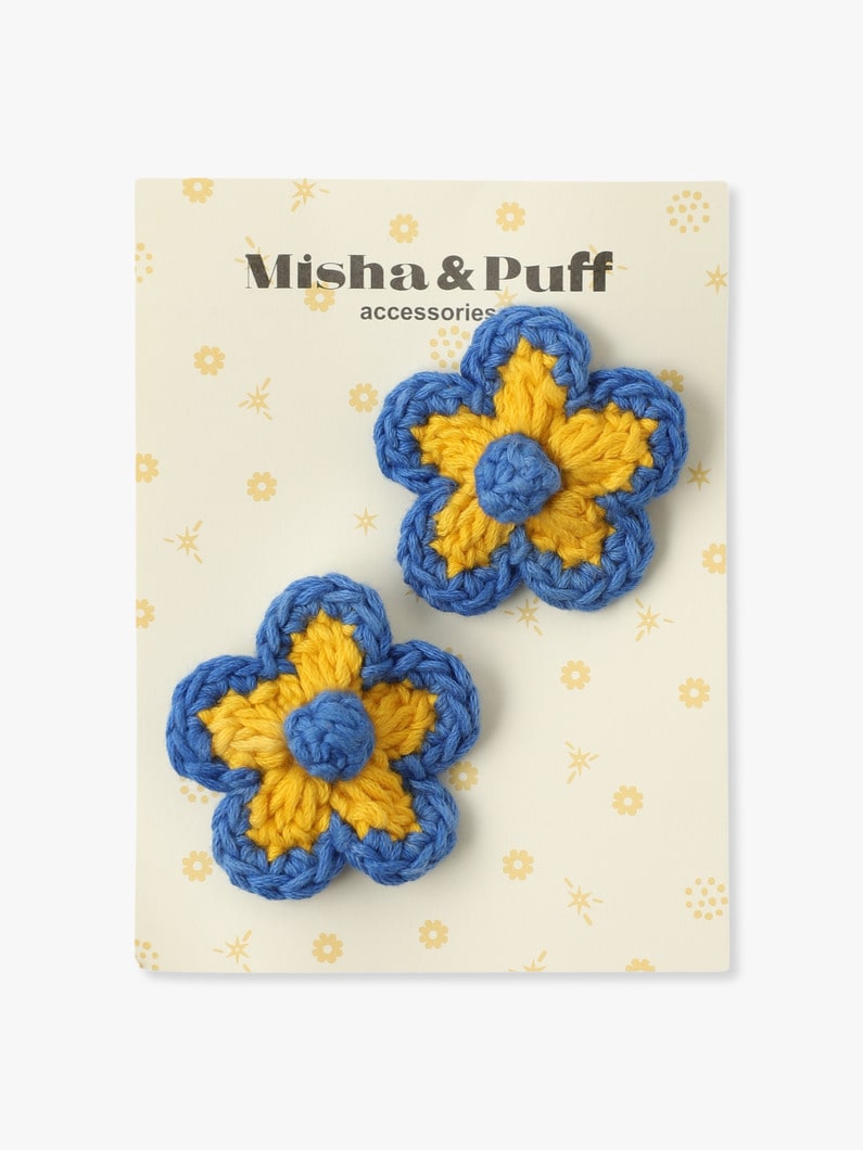 Medium Flower Hair Clip Set 詳細画像 blue 4