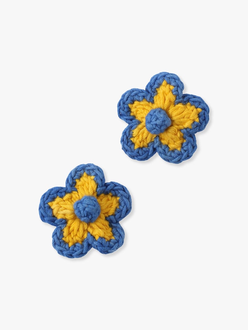 Medium Flower Hair Clip Set 詳細画像 blue 1