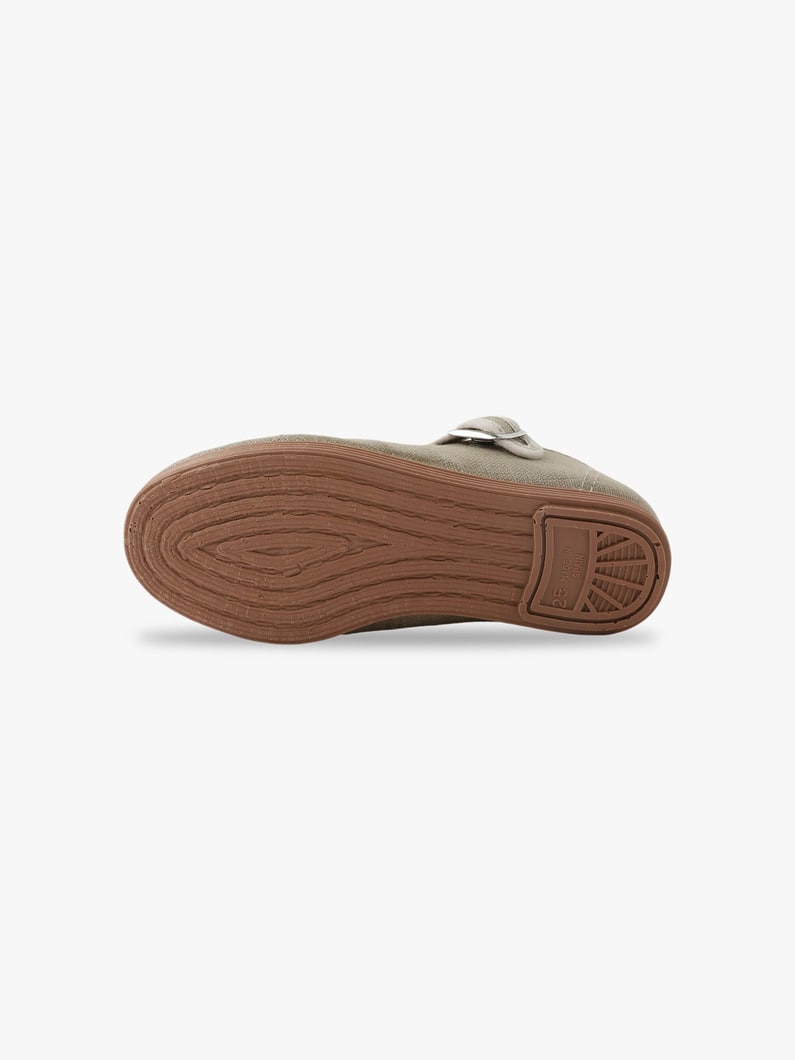 Trim Piping Sandalia Alta T Strap Linen Shoes (kids/14-17cm) 詳細画像 beige 3