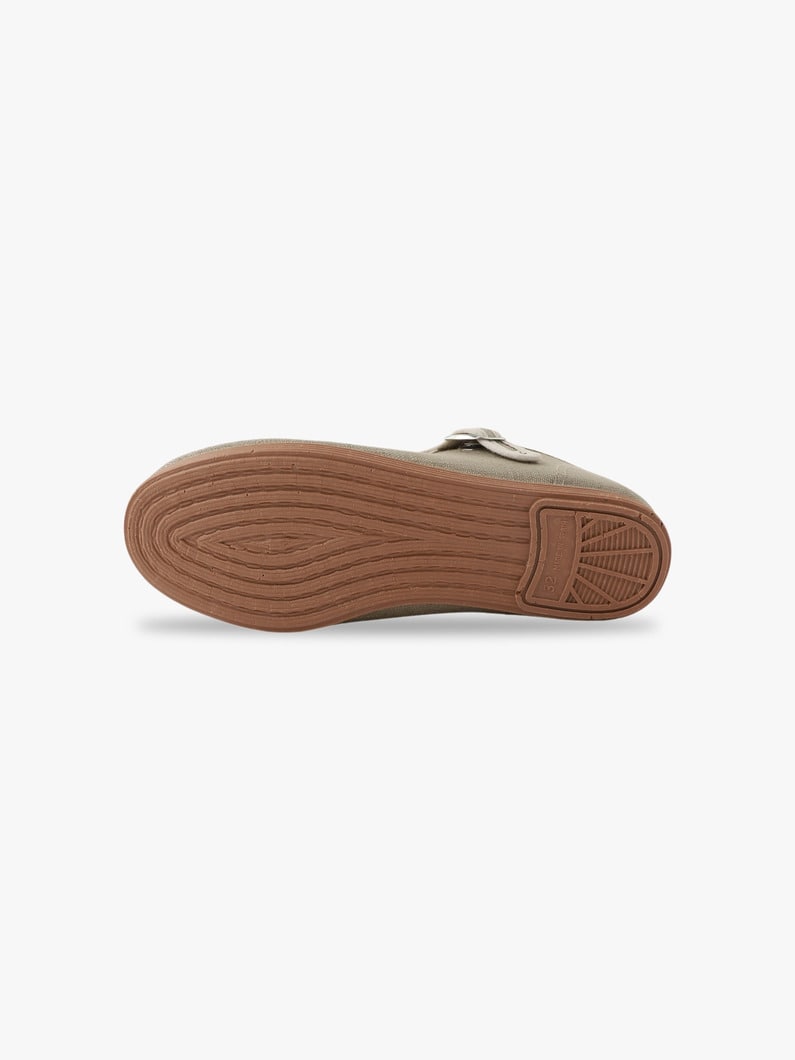 Trim Piping Sandalia Alta T Strap Linen Shoes (kids/19.5-20.5cm) 詳細画像 beige 3