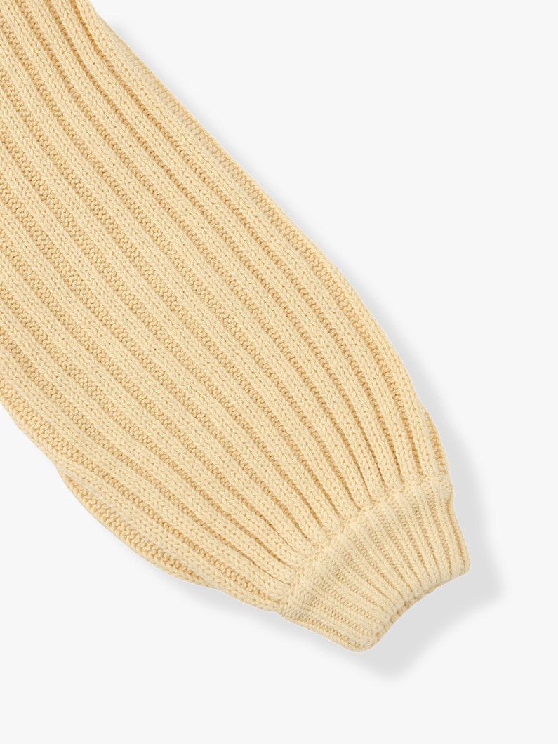 Essential Rib Knit Collar Rompers 詳細画像 light yellow 4