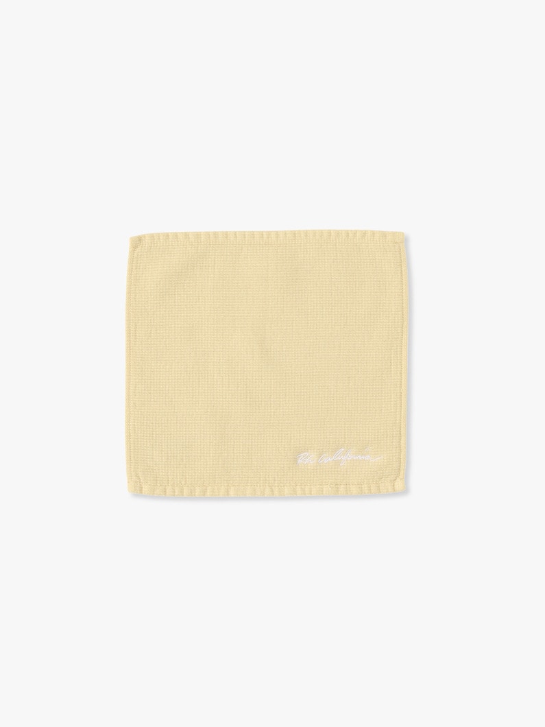 Organic Cotton Waffle Towel Handkerchief 詳細画像 light yellow 1
