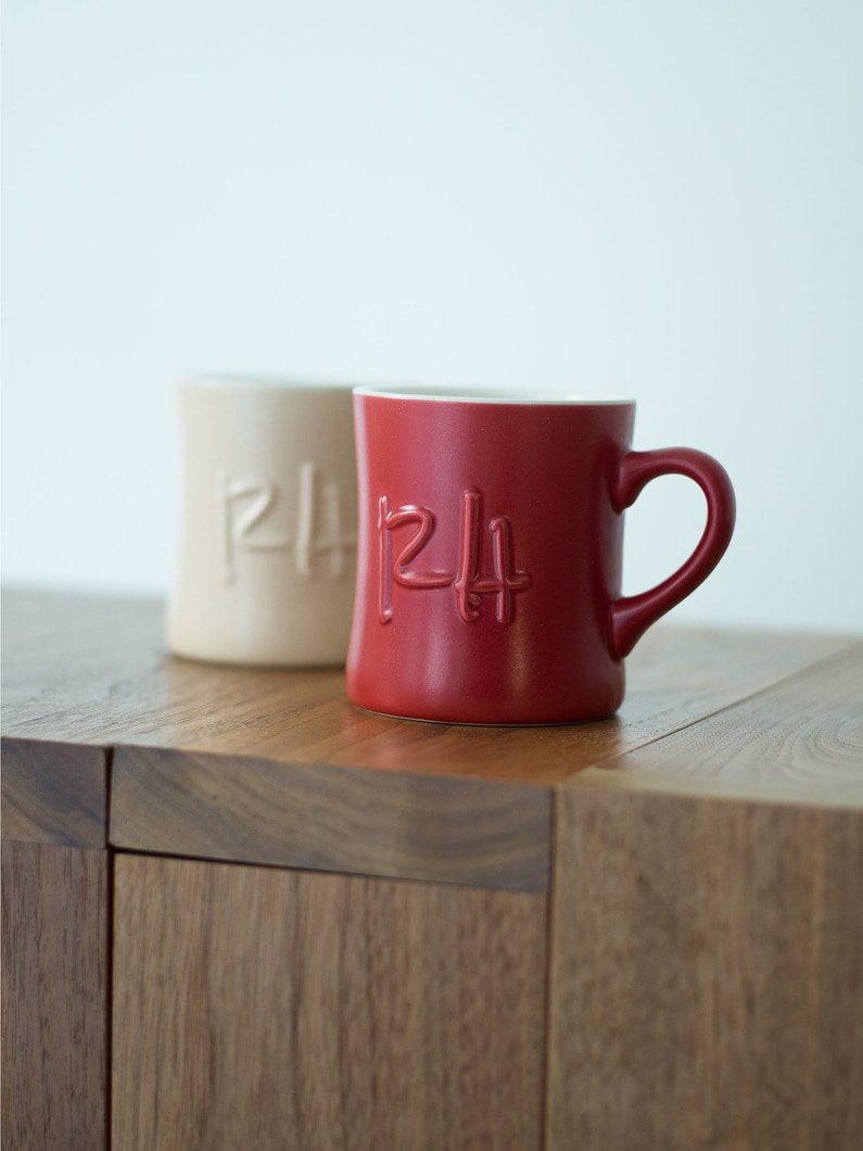 RH Emboss Logo Mug (matte red＆beige ) 詳細画像 red 1