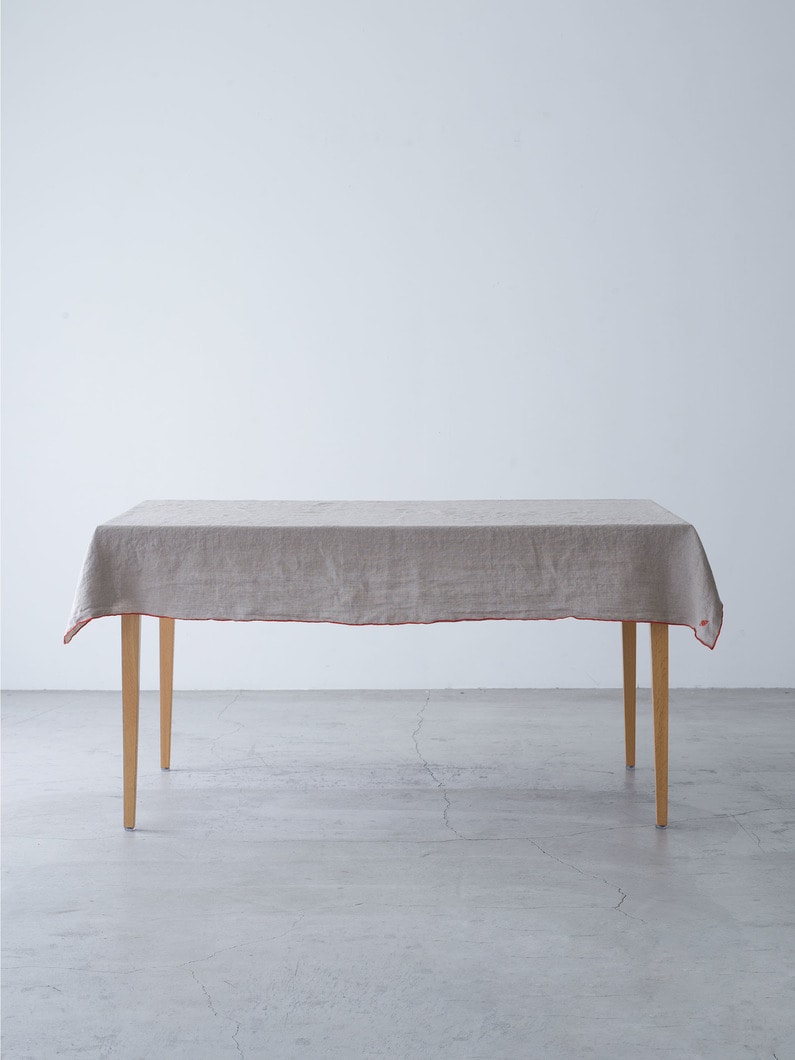 Washed Linen Tablecloth 詳細画像 white 4
