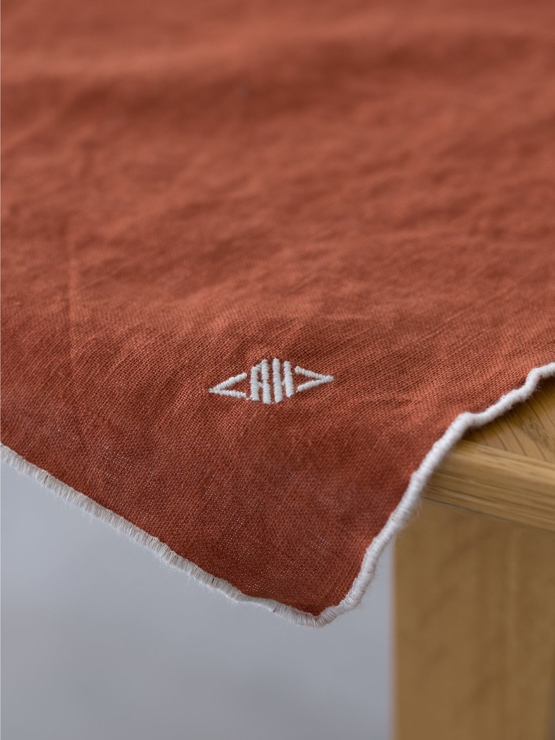 Washed Linen Tablecloth 詳細画像 terracotta