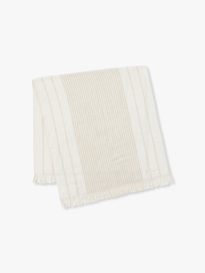 Summer Striped Bath Towel 詳細画像 off white 1