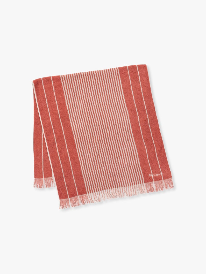 Summer Striped Bath Towel 詳細画像 coral 1