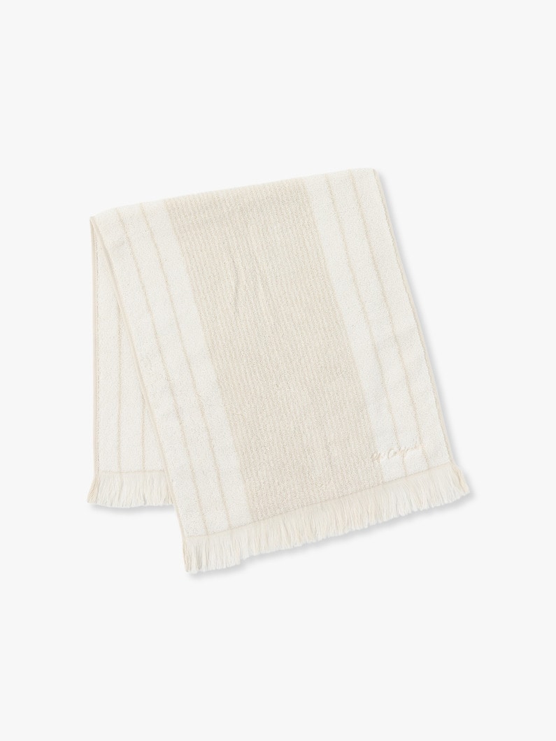 Summer Striped Face Towel 詳細画像 off white 1