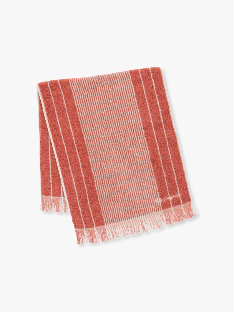 Summer Striped Face Towel 詳細画像 coral 1