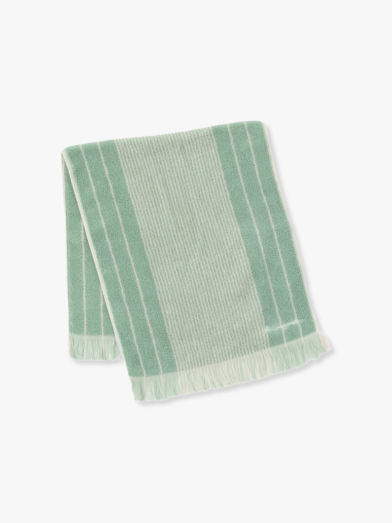 Summer Striped Face Towel 詳細画像 light green 2