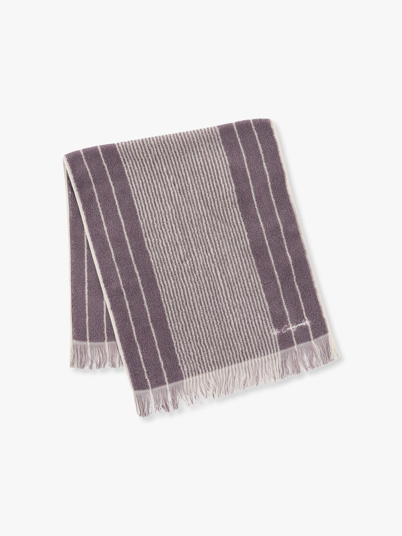 Striped Face Towel 詳細画像 purple 1