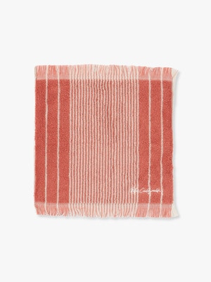 Summer Striped Towel Handkerchief 詳細画像 coral