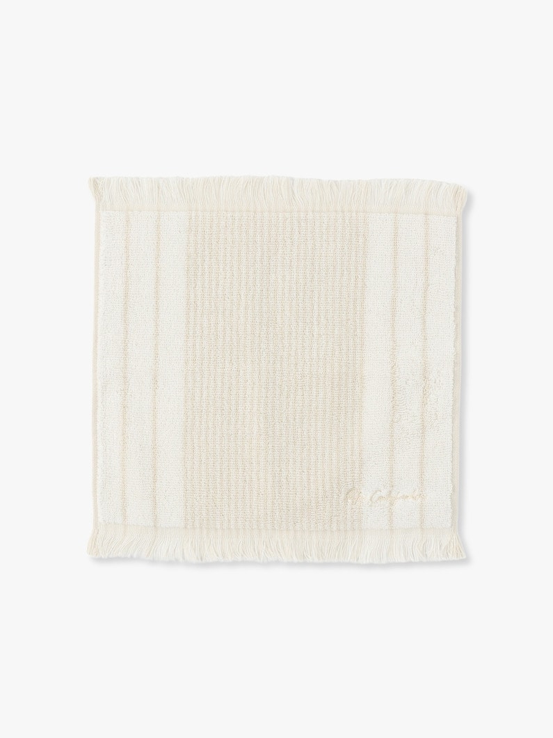 Summer Striped Towel Handkerchief 詳細画像 off white 1