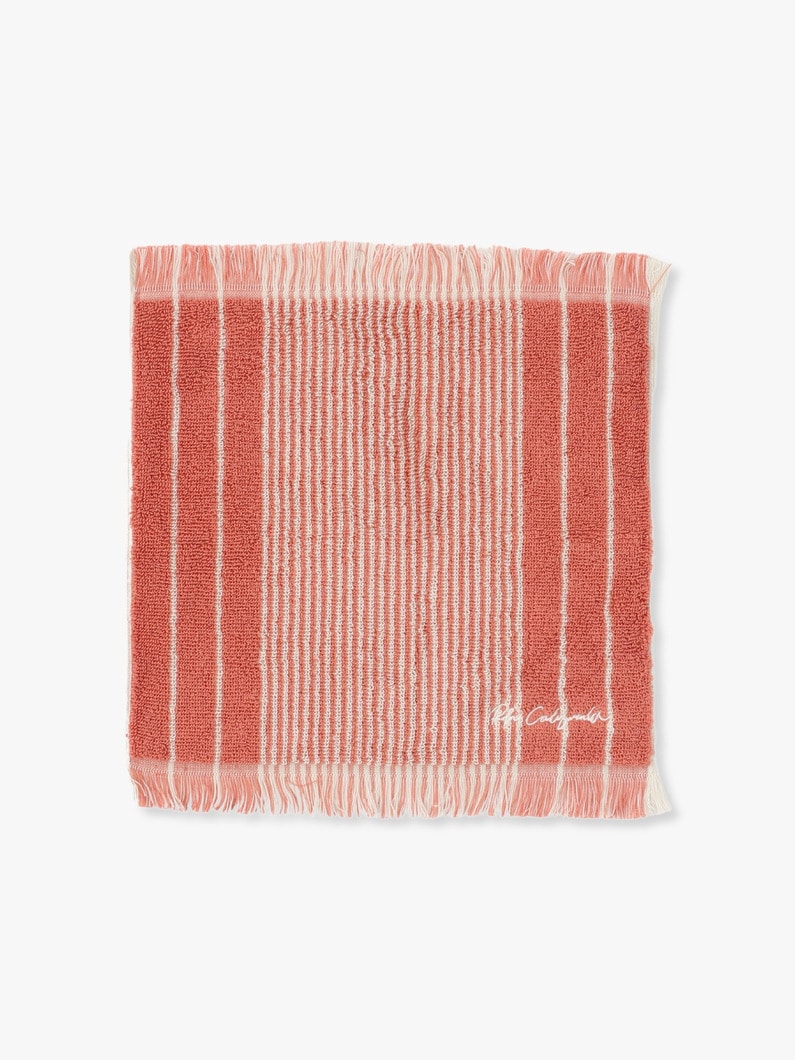 Summer Striped Towel Handkerchief 詳細画像 coral 1