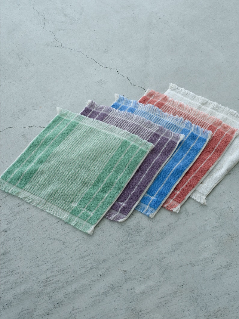 Summer Striped Towel Handkerchief 詳細画像 light green 1