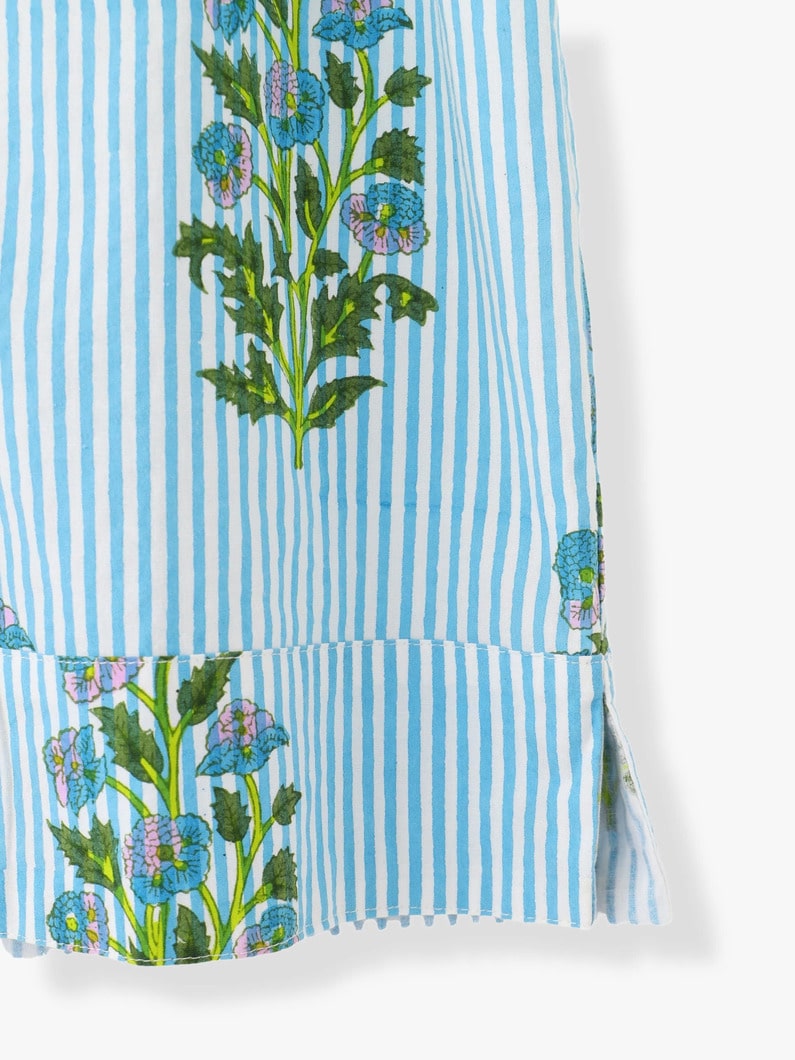 Pajamas Set (Aneeza Print & Thin Stripe) 詳細画像 blue 9