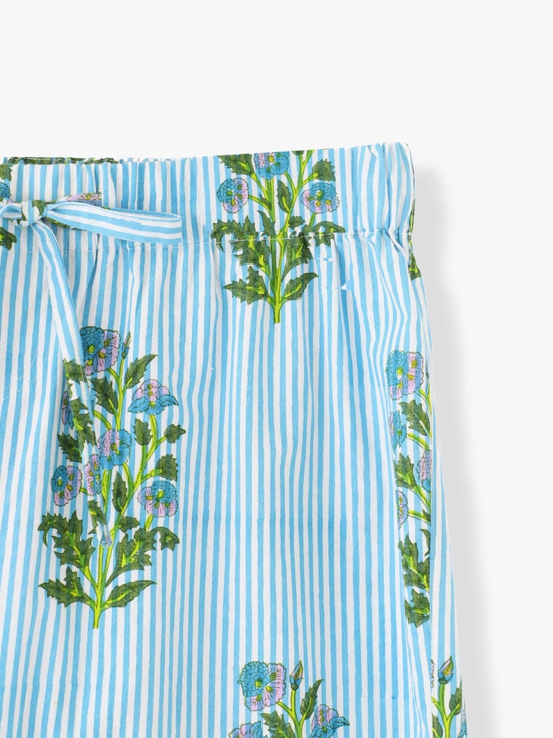 Pajamas Set (Aneeza Print & Thin Stripe) 詳細画像 blue 12